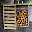 Forest Garden Corner Timber 4x4 ft Log store