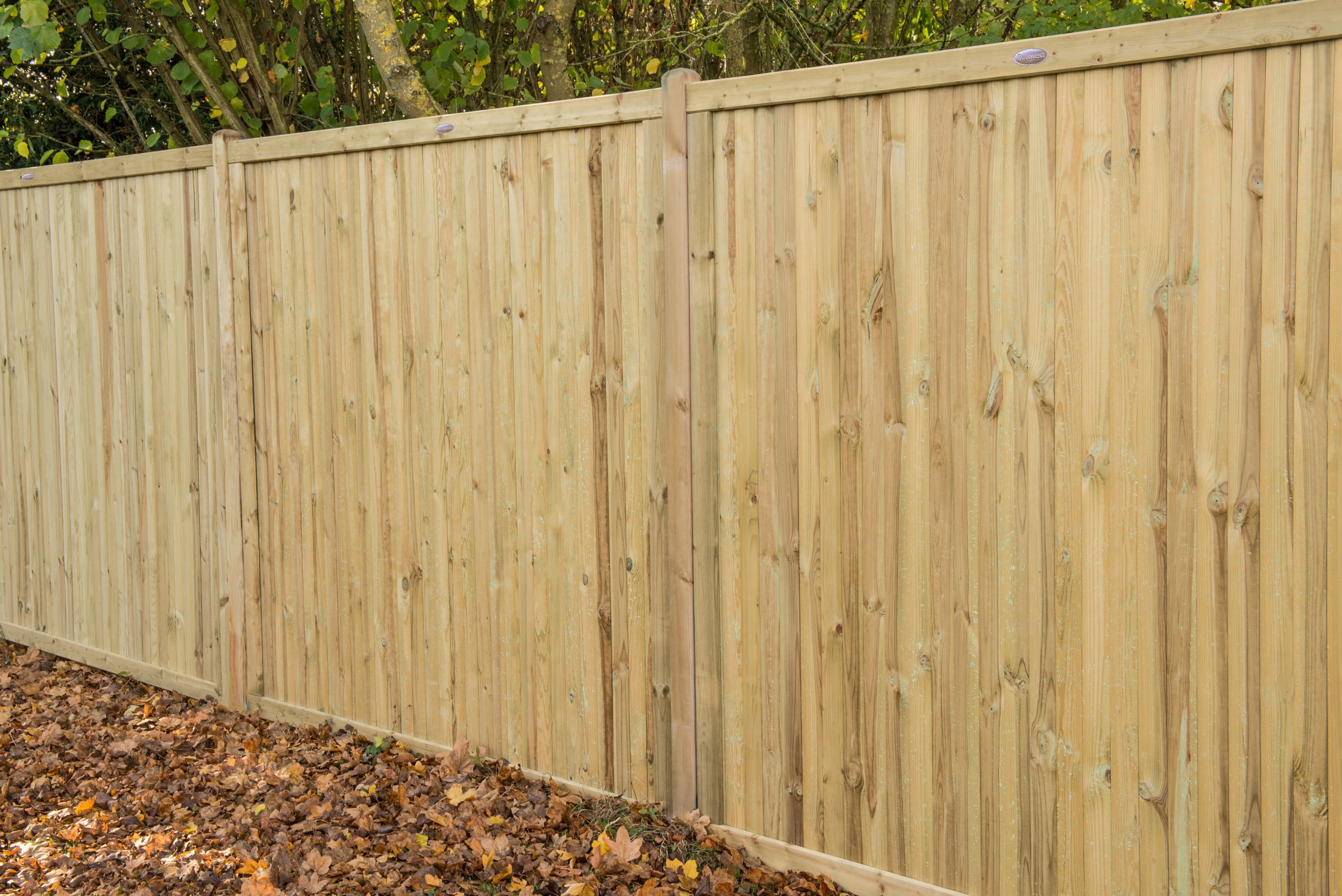 Forest Garden Decibel Closeboard Wooden Fence panel (W)1.83m (H)1.8m, Pack of 5