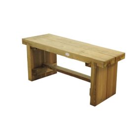 Forest Garden Double sleeper Natural timber Wooden Non-foldable Bench 120cm(W) 45cm(H)