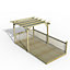 Forest Garden Grey Pergola & decking kit, x4 Post x3 Balustrade (H) 2.5m x (W) 5.2m - Canopy included