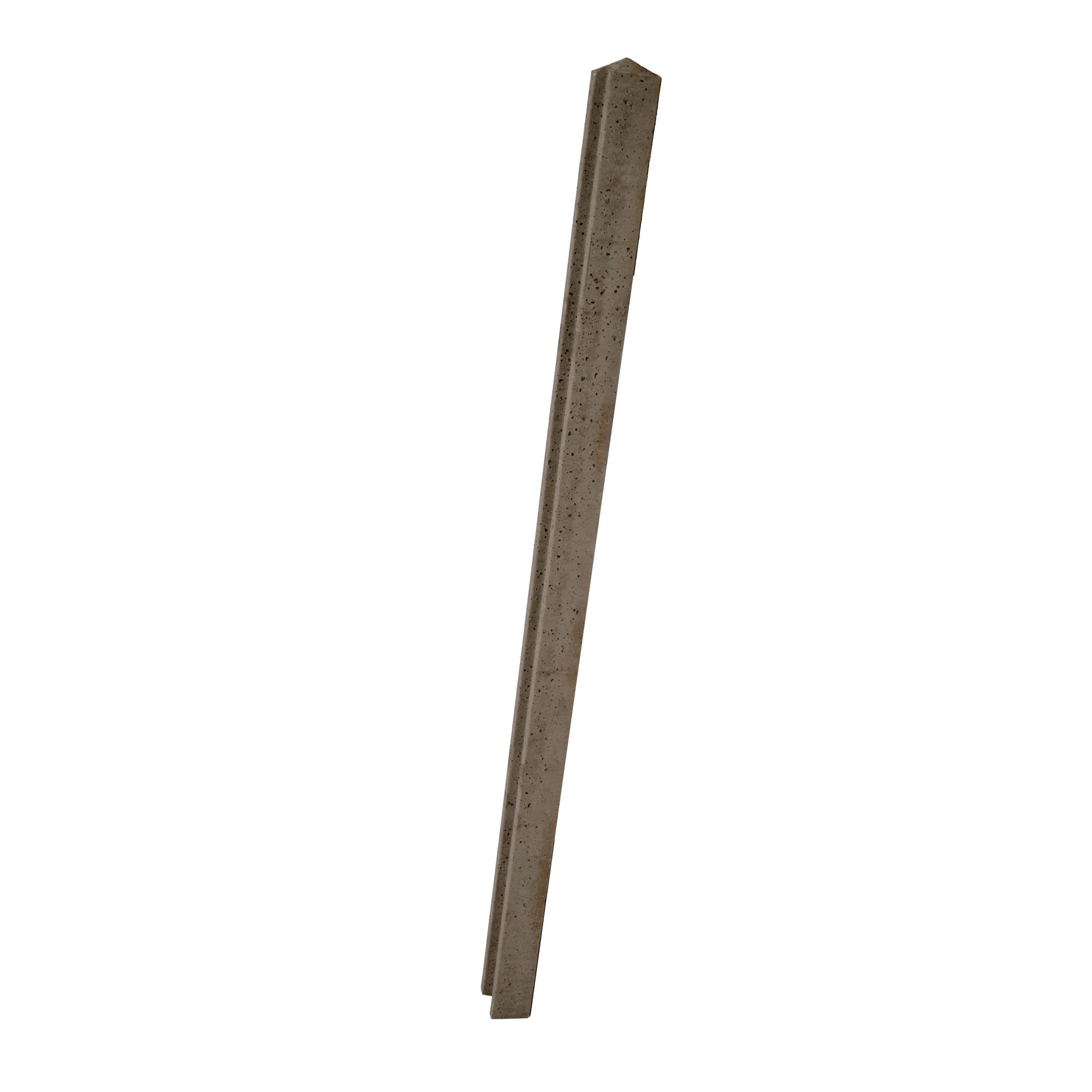 Forest Garden Grey Slotted Rectangular Concrete Fence post (H)1.52m (W)104mm