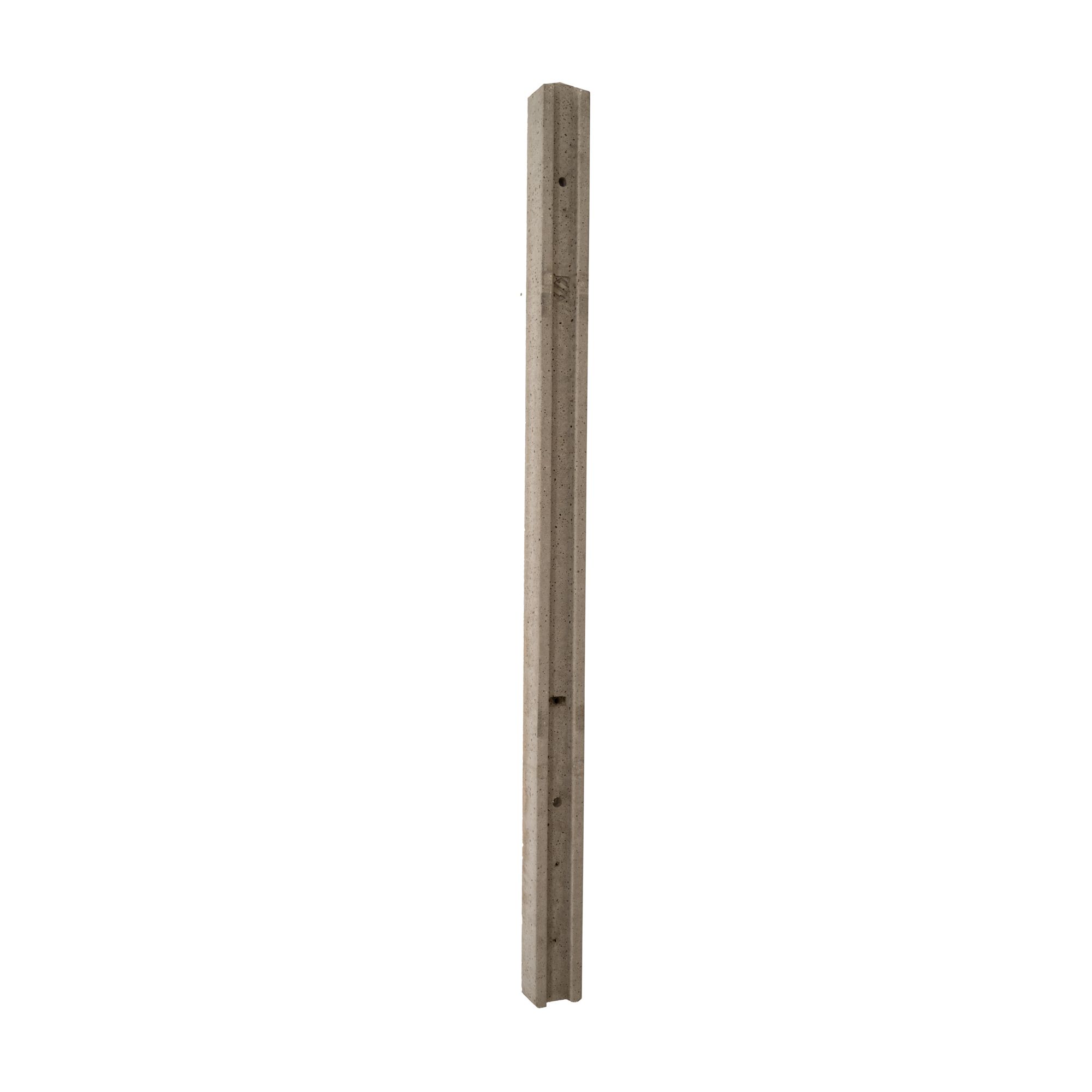 Forest Garden Grey Slotted Rectangular Concrete Fence post (H)1.52m (W)104mm