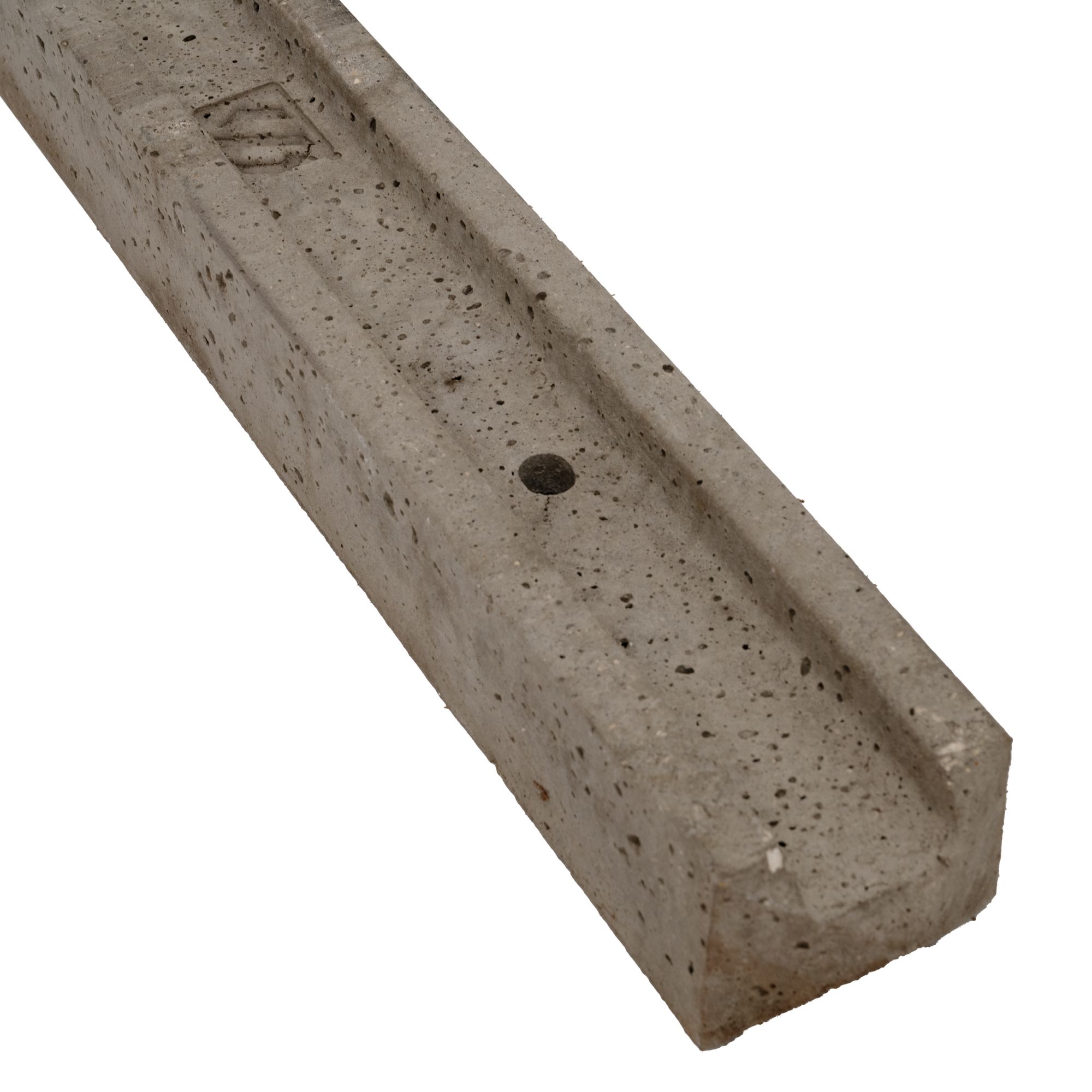 Forest Garden Grey Slotted Rectangular Concrete Fence post (H)1.52m (W)104mm