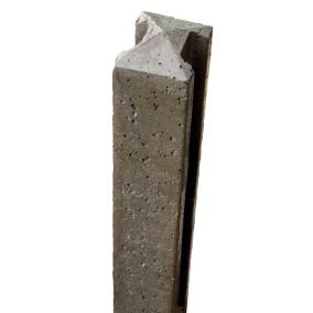 Forest Garden Grey Square Concrete Fence post (H)2.36m (W)90mm