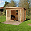 Forest Garden Harwood 2x3 ft Toughened glass with Double door Pent Solid wood Cabin