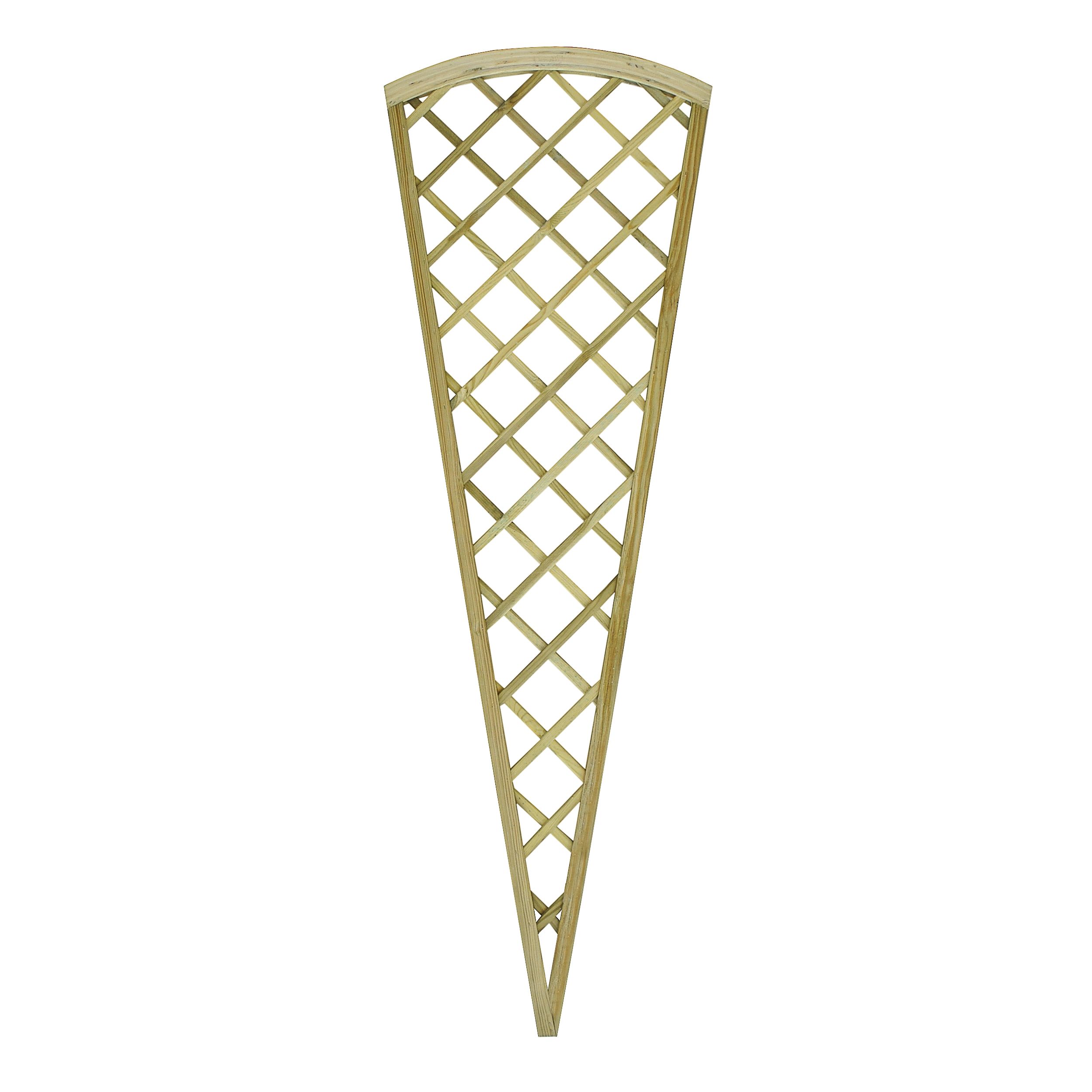 Forest Garden Hidcote 6ft Diamond Fan Lattice Timber Trellis panel (W)61.4cm x (H)180cm