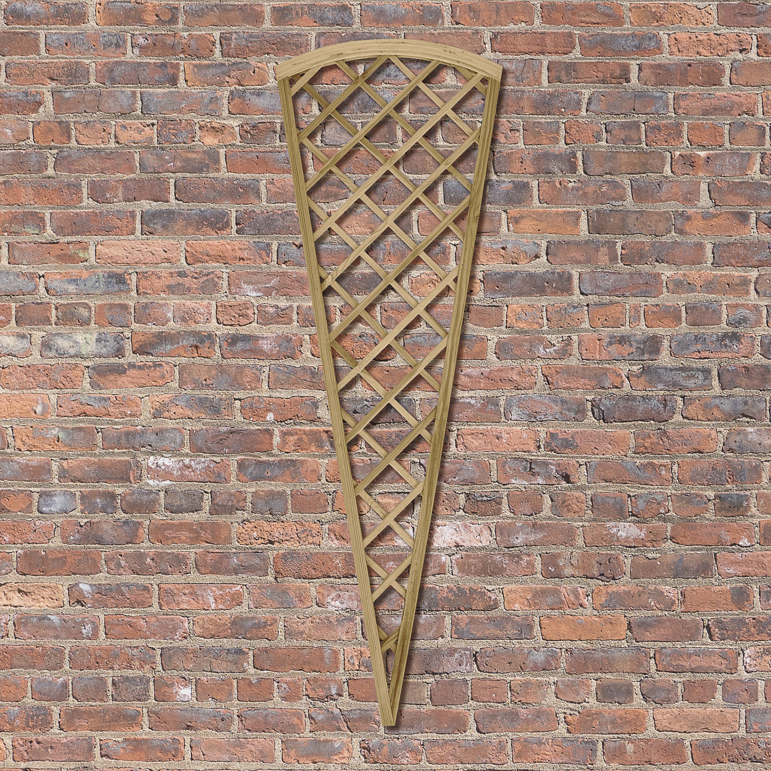 Forest Garden Hidcote 6ft Diamond Fan Lattice Timber Trellis panel (W)61.4cm x (H)180cm