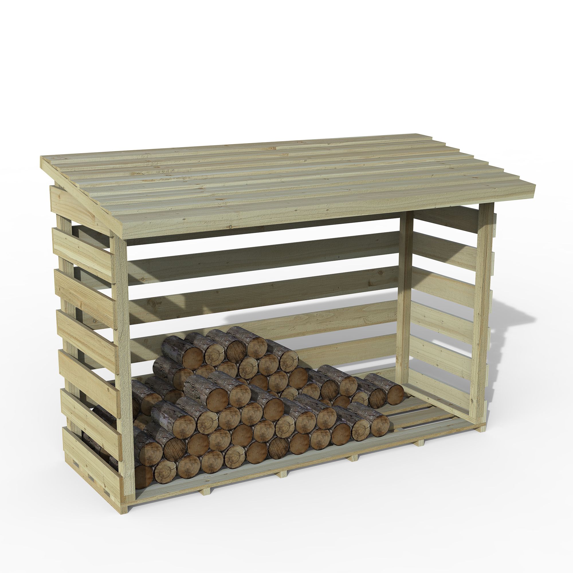 Forest Garden Large Timber 6x3 ft Pent Log store