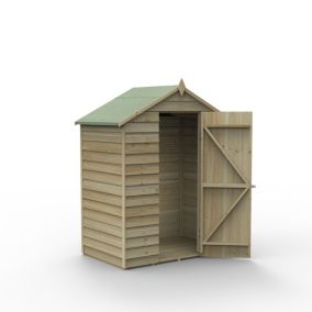 Forest Garden Overlap 5x3 ft Apex Wooden Shed with floor - Assembly service included
