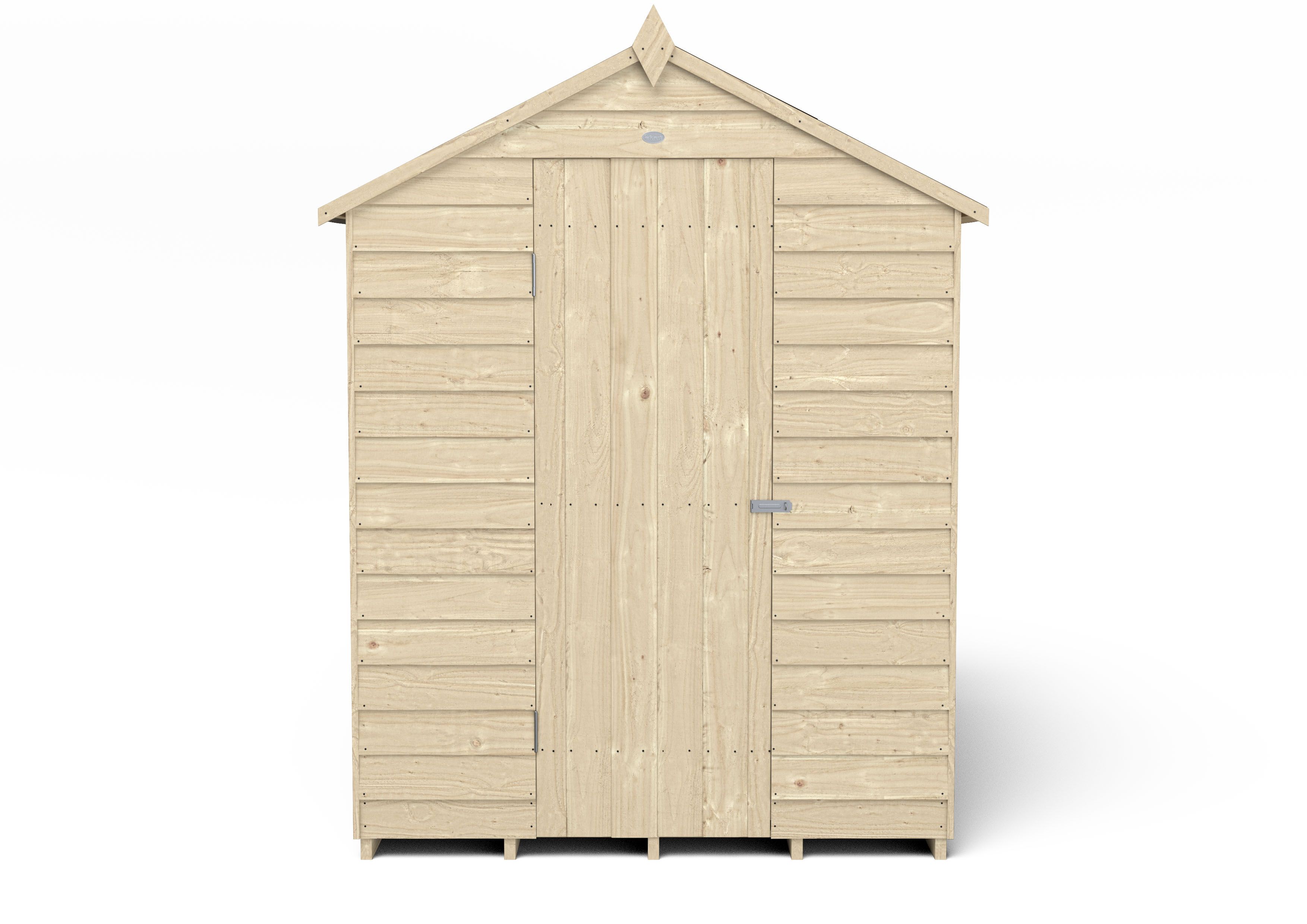 Forest Garden Overlap 7x5 ft Apex Wooden Pressure treated Shed with floor - Assembly service included