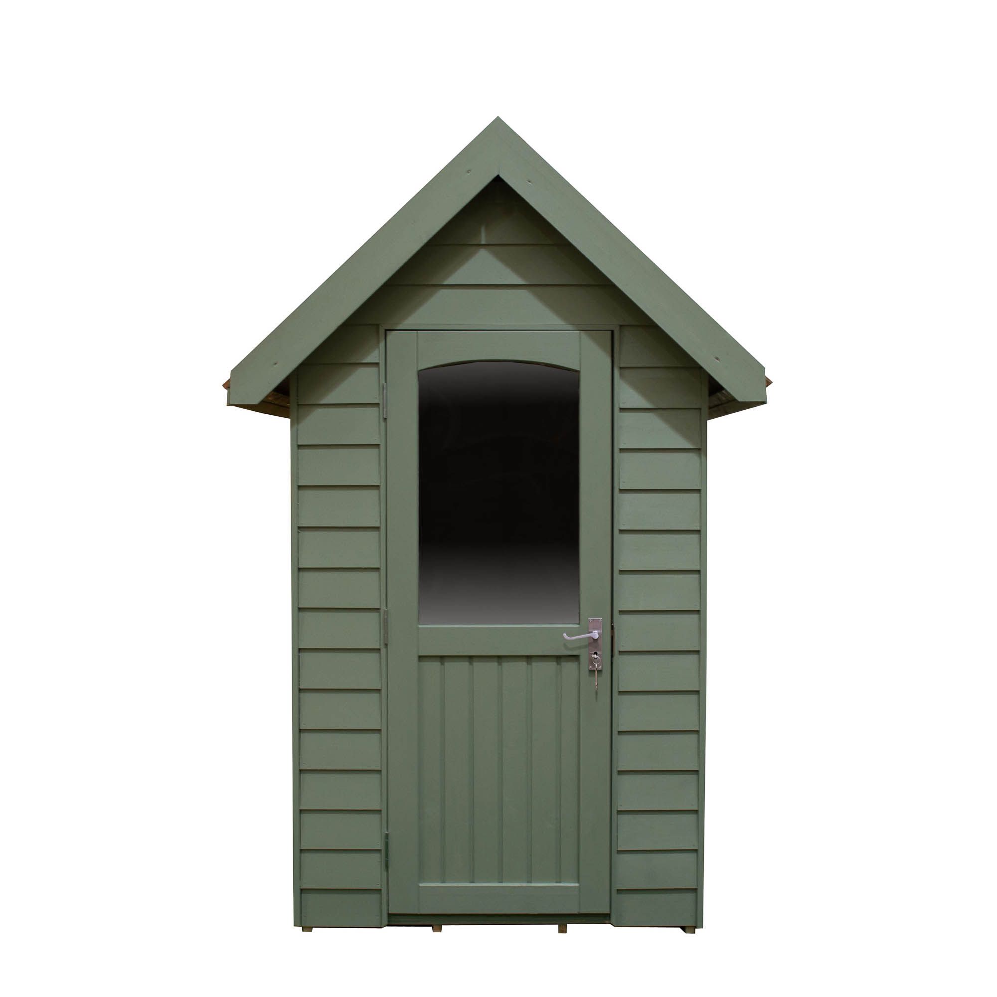 Forest Garden Retreat 6x4 ft Apex Green Wooden Shed with floor - Assembly service included