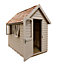Forest Garden Retreat 8x5 ft Apex Cream Wooden Shed with floor & 2 windows - Assembly service included