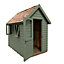 Forest Garden Retreat 8x5 ft Apex Green Wooden Shed with floor & 2 windows - Assembly service included