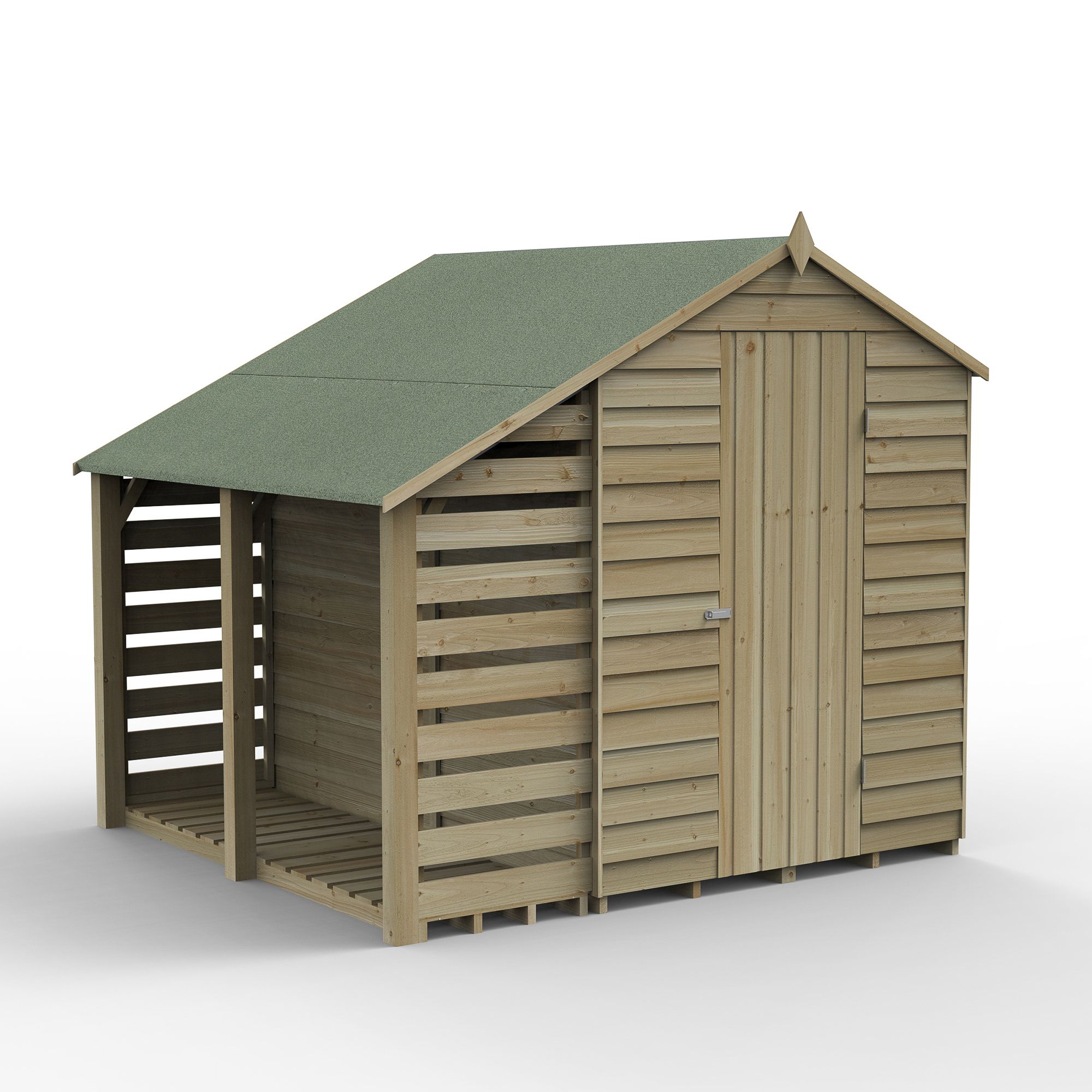 Forest Garden Shed 7x5 ft Apex Wooden Shed with floor & 2 windows - Assembly service included