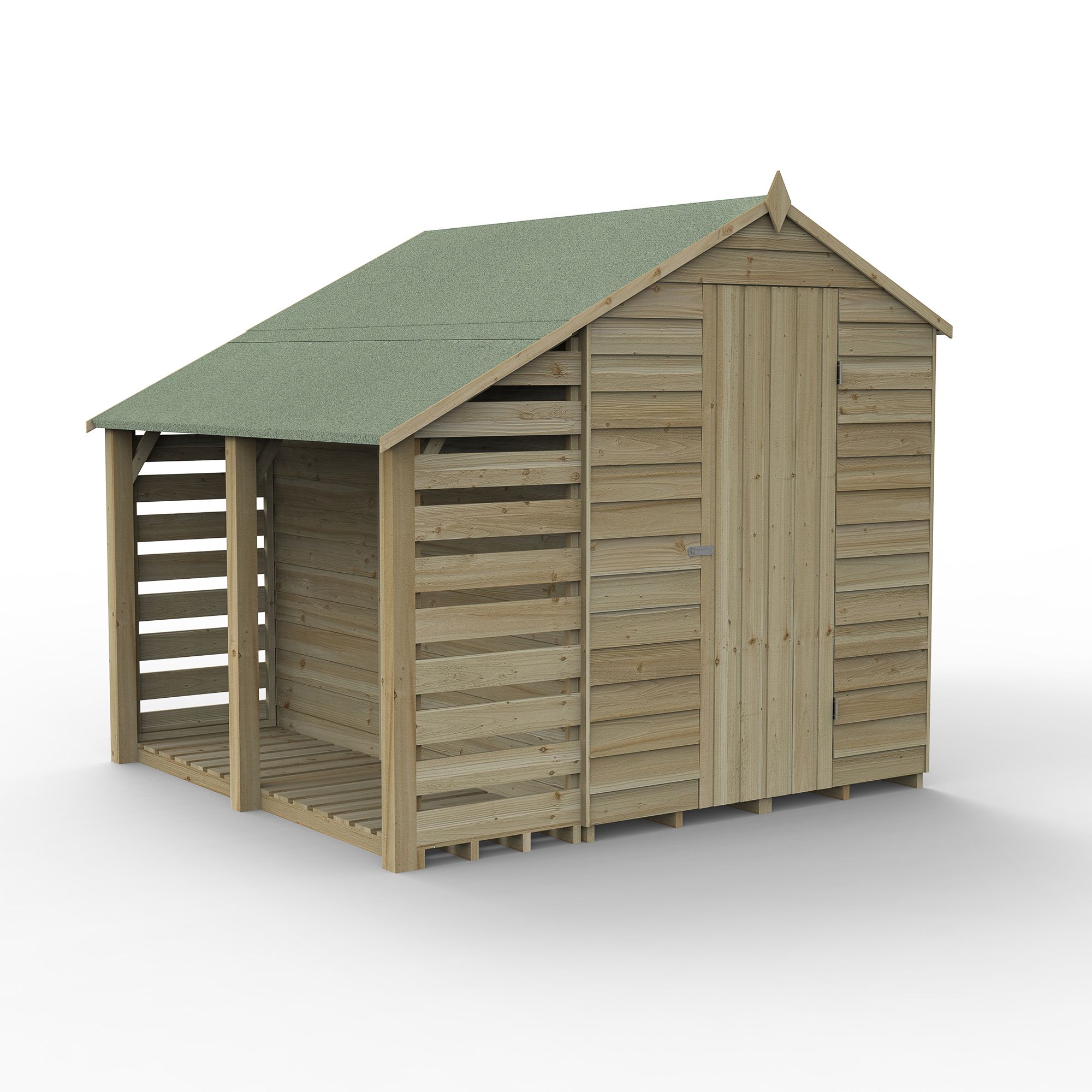 Forest Garden Shed 7x5 ft Apex Wooden Shed with floor & 2 windows