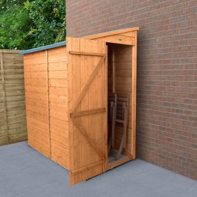 Forest Garden Shiplap 6x3 ft Pent Wooden Shed with floor - Assembly service included