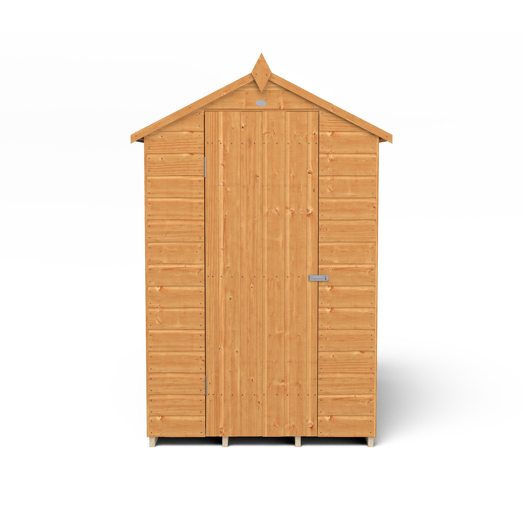 Forest Garden Shiplap 6x4 ft Apex Wooden Shed with floor & 1 window - Assembly service included