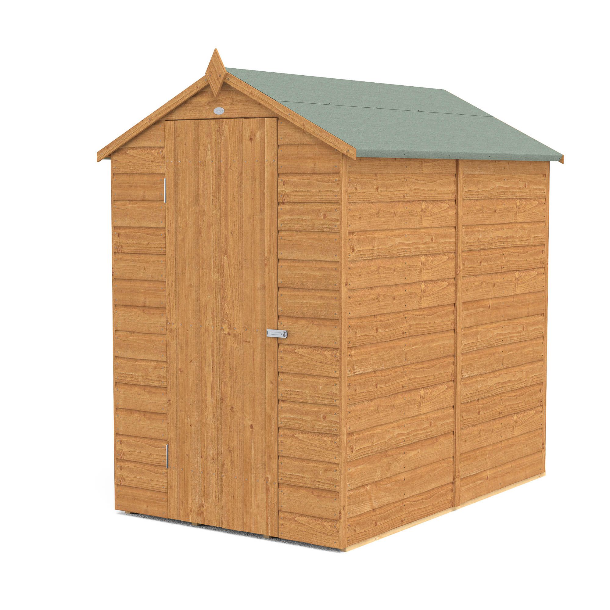 Forest Garden Shiplap 6x4 ft Apex Wooden Shed with floor - Assembly service included