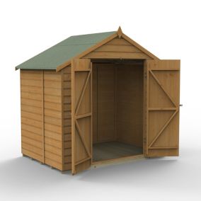Forest Garden Shiplap 7x5 ft Apex Wooden 2 door Shed with floor - Assembly service included