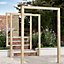 Forest Garden Sleeper European softwood Arch (H) 240cm x (W) 160cm Set of 3