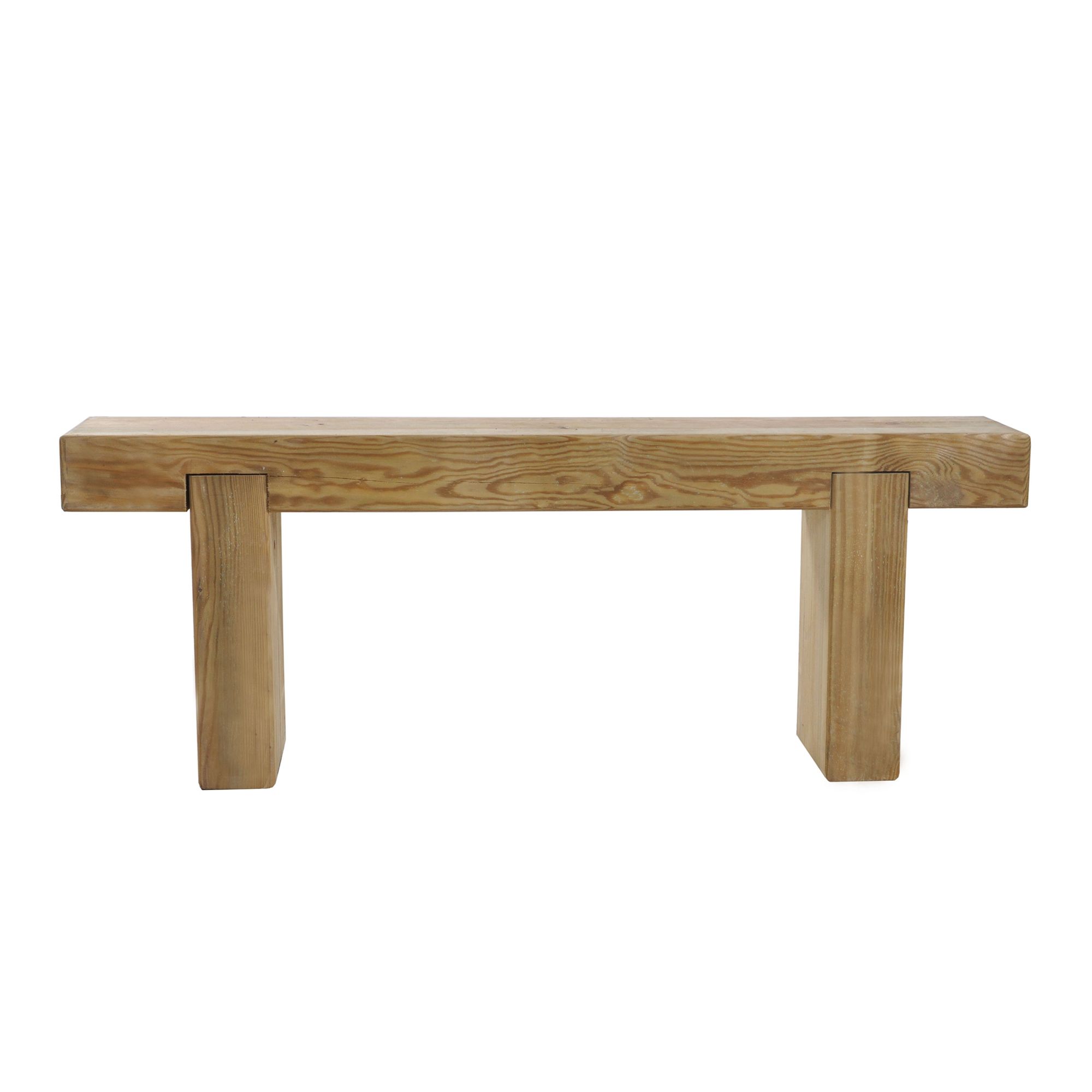 Forest Garden Sleeper Natural timber Wooden Non-foldable Bench 120cm(W) 44.7cm(H)