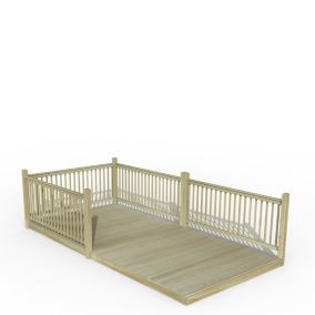 Forest Garden Softwood Decking kit, x4 Balustrade (L) 1.31m x (W) 4.91m