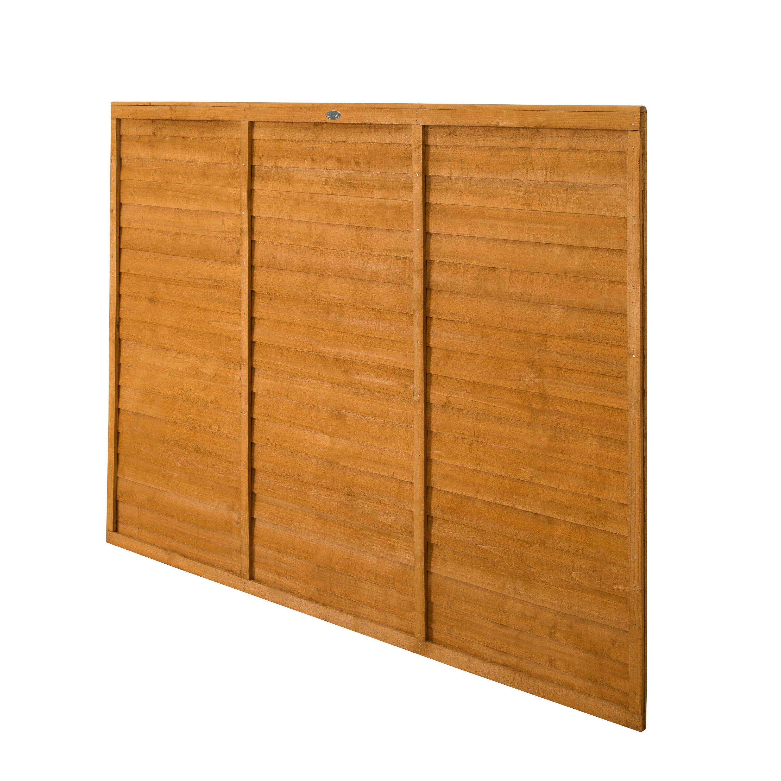 Forest Garden Straight edge Lap Dip treated 5ft Wooden Fence panel (W)1.83m (H)1.52m