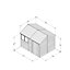 Forest Garden Timberdale 10x8 ft Reverse apex Wooden Shed with floor