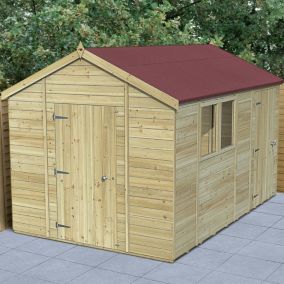 Forest Garden Timberdale 12x8 ft Apex Wooden Shed with floor