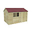Forest Garden Timberdale 12x8 ft Reverse apex Wooden 2 door Shed with floor