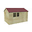 Forest Garden Timberdale 12x8 ft Reverse apex Wooden Shed with floor