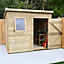 Forest Garden Timberdale 8x6 ft Pent Wooden Shed with floor (Base included)