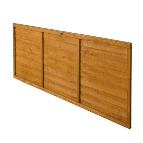 Forest Garden Traditional Overlap Dip treated 3ft Timber Fence panel (W)1.83m (H)0.91m