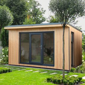 Forest Garden Xtend 11x13 ft with Single door & 1 window Pent Garden office (H)2500mm x (W)4040mm - Assembly service included