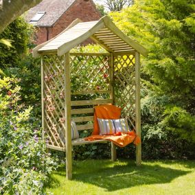 Forest Parisienne Arbour, (H)2120mm (W)1540mm (D)660mm - Assembly required