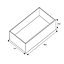 Form Darwin Modular Walnut effect Internal Drawer (H)158mm (W)1000mm (D)566mm