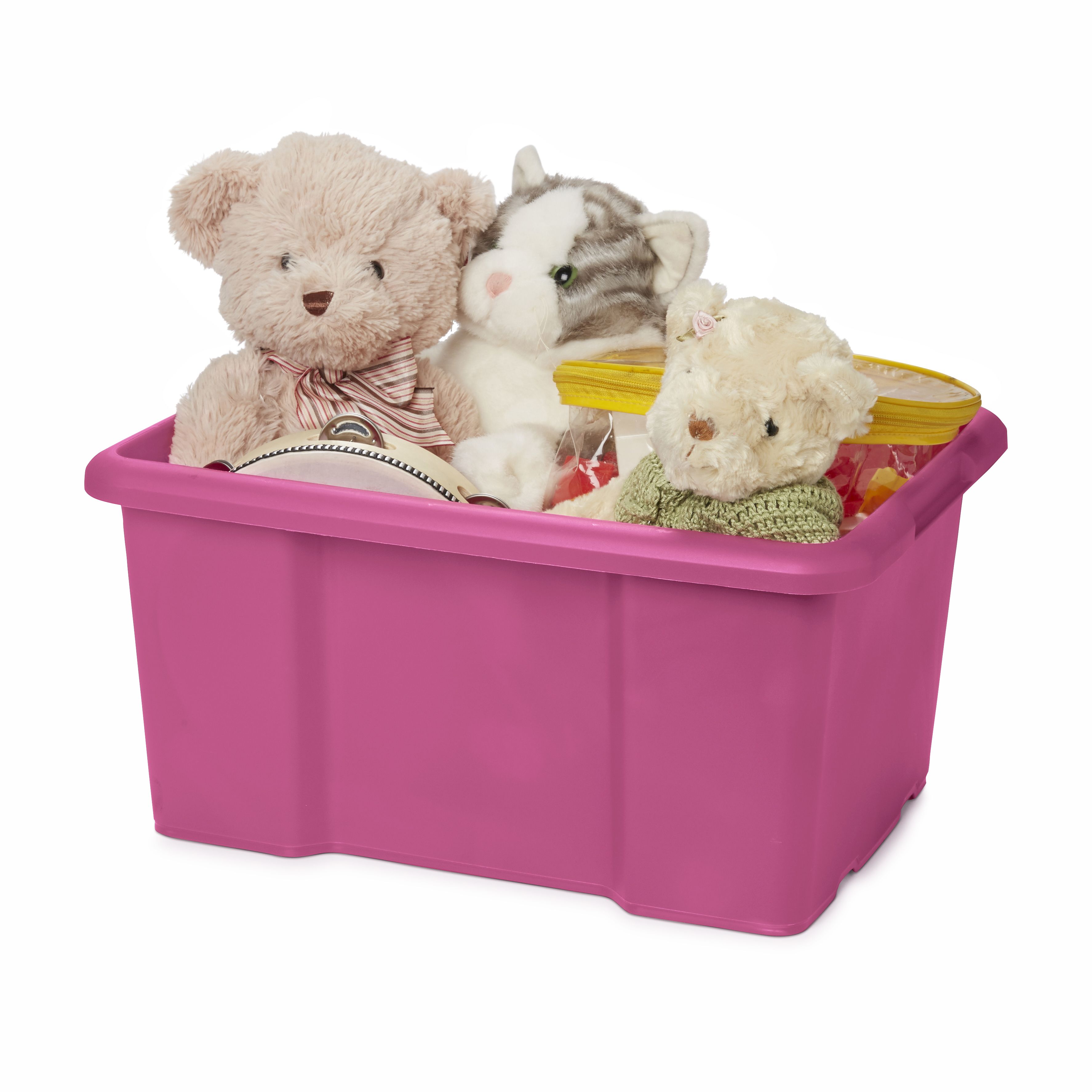 Form Fitty Pink 26L Plastic Stackable Storage box