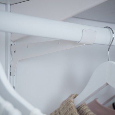 Form Hang White Steel Single slot bracket (H)90mm (D)270mm