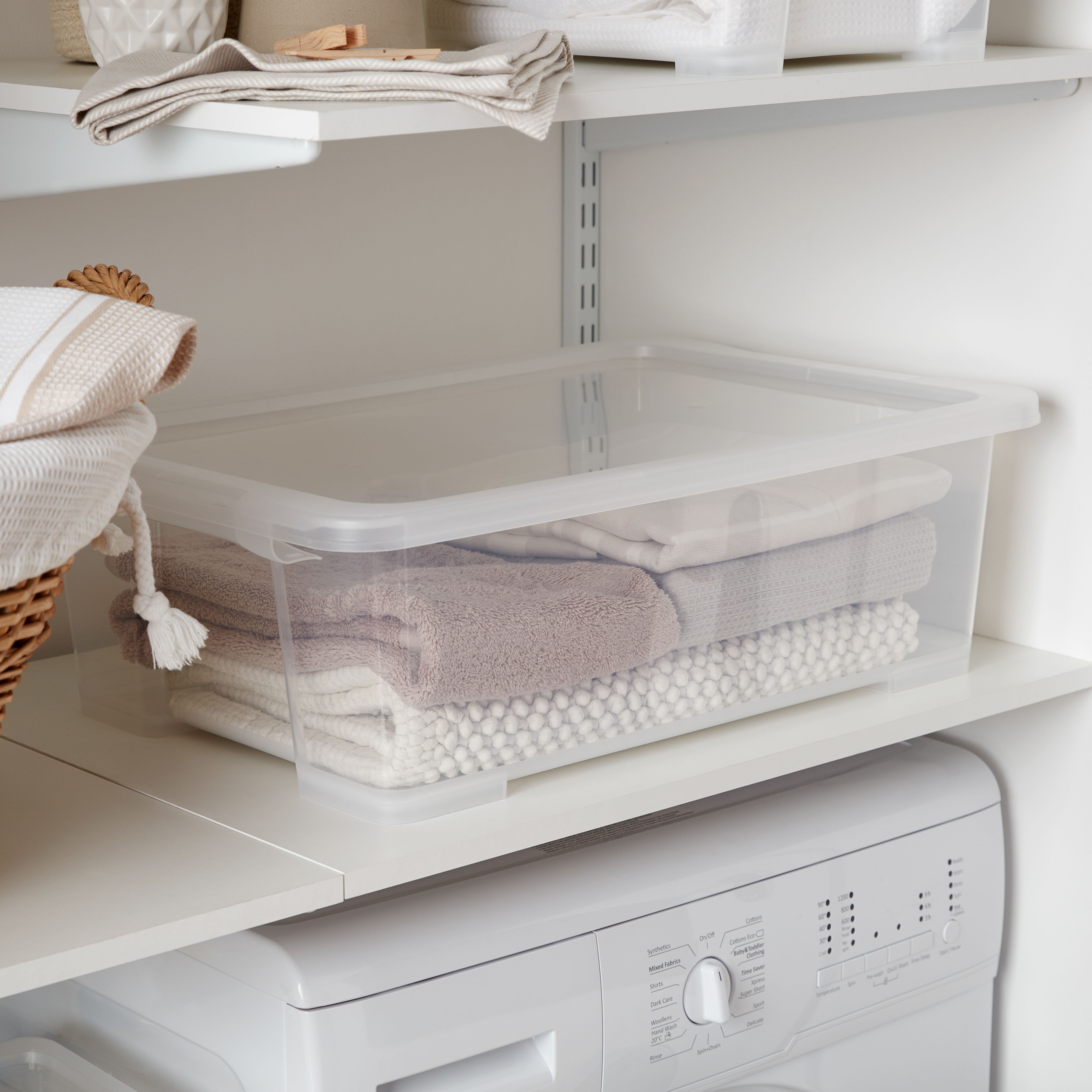 Form Kaze Clear 43L Large Plastic Stackable Storage box