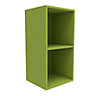 Form Konnect Lime Freestanding 2 shelf Cube Shelving unit, (H)692mm (W)352mm