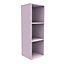 Form Konnect Pink Freestanding 3 shelf Cube Shelving unit, (H)1032mm (W)352mm