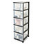 Form Kontor Clear & grey Non-stackable Plastic 5 drawer unit