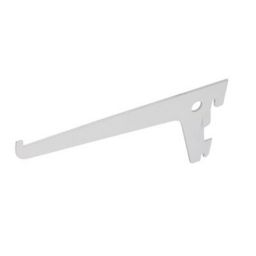 Form Lony White Powder-coated Steel Single slot bracket (H)70mm (L)166mm