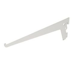 Form Lony White Powder-coated Steel Single slot bracket (H)72mm (L)316mm