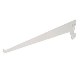Form Lony White Powder-coated Steel Single slot bracket (H)72mm (L)366mm