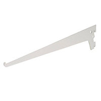 Form Lony White Steel Single slot bracket (H)120mm (L)516mm