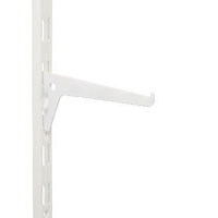 Form Lony White Steel Single slot bracket (H)72mm (L)216mm (D)200mm, Pack of 10