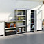 Form Major 4 shelf Light grey & white Polypropylene Tall Utility Storage cabinet