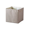 Form Matt beige Fabric Storage basket (H)31cm (W)31cm (D)31cm