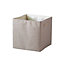 Form Matt beige Fabric Storage basket (H)31cm (W)31cm (D)31cm
